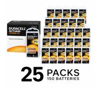 150x Duracell Activair 312 PR41 DA312 Piles Alcalines À Usage Unique