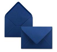 150x enveloppes C6 - couleur: bleu foncé - 11,4 x 16,2 cm - fermeture: gommée - pour papier A4, A5, A6 et pour invitations, salutations et lettres - FarbenFroh by GUSTAV NEUSER