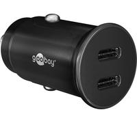 150x Goobay 59705 Chargeur rapide de voiture Dual-USB-C™ PD (Power Delivery) (30 W), noir - 30 W (12/24 V) adapté aux appareils avec USB-C™ (Power Delivery) comme par ex. iPhone 12