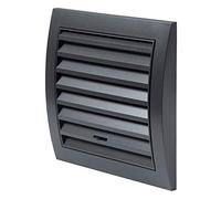 150x150mm Grille de Ventilation avec Moustiquaire - Grille D'aération Réglable - Plastique ABS Anthracite