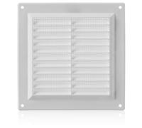 150x150mm Grille de Ventilation en Plastique ABS Blanc avec Moustiquaire - Grilles d'aération