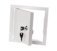150x150mm Porte d'Inspection en Métal - Clapet de Révision - Porte de Accès avec Serrure à Clé - Trappe d'Inspection - Acier Galvanisé Blanc