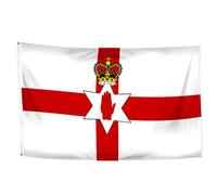 150X90cm Drapeau Irlande du Nord, Drapeau Nord Irlandais avec 2 œillets en Métal, Drapeau National Nord Irlandais aux Couleurs Vives, Décoré Lors D'événements Sportifs, Fêtes, Défilés