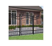 vidaXL Portail avec sommet de lance 103x175 cm Noir Acier enduit poudre