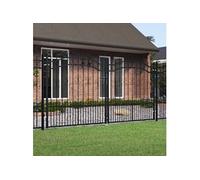 vidaXL Portail et sommet de lance 305x198 cm Acier enduit poudre Noir