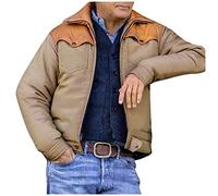 15156578 Manteaux américains européens pour hommes Hiver Lettres décontractées Coudre Manches Longues Épais Veste en Coton Printemps Manteau Homme Court, marron, S