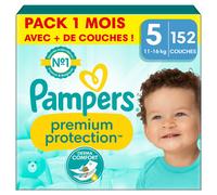 152 Couches Premium Protection, Taille 5, 11-16 Kg Blanc 5