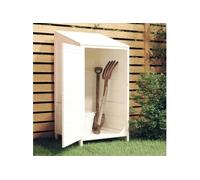 152179 Remise de jardin Blanc 55x52x112 cm Bois de sapin solide