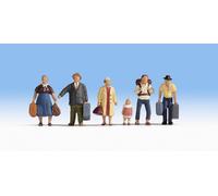 15218 Noch HO Ensemble 6 Personnages Voyageurs Avec Bagages Échelle 1:87