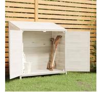 Vidaxl Remise De Jardin Blanc 102x52x112 Cm Bois De Sapin Solide Blanc
