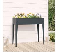152262 vidaXL Jardinière Gris 100,5x40,5x90 cm Acier galvanisé