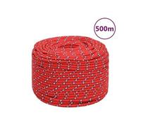 vidaXL Corde de bateau en polypropylène 10 mm 500 m - rouge