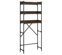 15241 &GRAND Étagère de lave-linge/Buanderie/laver - multi rangement - chêne marron 67x25x163cm bois ingénierie