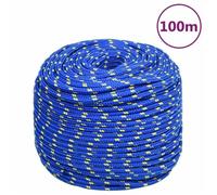 vidaXL Corde de bateau Bleu 10 mm 100 m Polypropylène