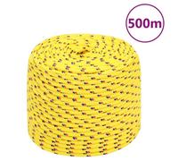 vidaXL Corde de bateau 8 mm 500 m Polypropylène Jaune