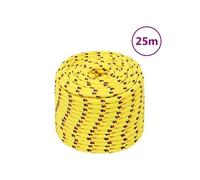 Corde de Bateau Corde de Levage Câble d'Amarrage Ancrage Navire Lignes de Gréement Corde à Linge Jaune 14 mm 25 m Polypropylène 152621