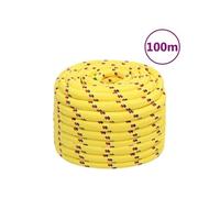 Corde de Bateau Corde de Levage Câble d'Amarrage Ancrage Navire Lignes de Gréement Corde à Linge Jaune 20 mm 100 m Polypropylène