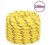 Corde de Bateau Corde de Levage Câble d'Amarrage Ancrage Navire Lignes de Gréement Corde à Linge Jaune 20 mm 100 m Polypropylène