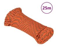 vidaXL Corde de bateau en polypropylène Orange 5 mm 25 m