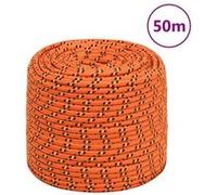 Corde de bateau Orange 8 mm 50 m Polypropylène