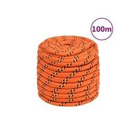 vidaXL Corde de bateau – Corde de levage et d'amarre 18 mm 100 m orange polypropylène