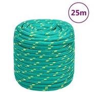 152735 vidaXL Corde de bateau Vert 18 mm 25 m Polypropylène Vert G