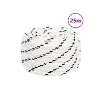vidaXL Corde de travail 152789 Ø 20 mm - 25 m Polyester Blanc