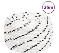152789 vidaXL Corde de travail Blanc 20 mm 25 m Polyester Blanc G