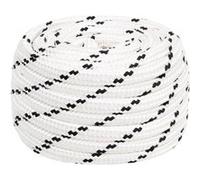 152791 vidaXL Corde de bateau tressé Blanc 20 mmx100 m Polyester Blanc G