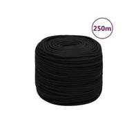 152820 Corde de travail Noir 8 mm 250 m Polyester