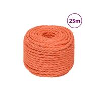 vidaXL Corde de travail Orange 12 mm 25 m Polypropylène