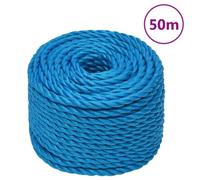 vidaXL Corde de travail Bleue 12 mm 50 m Polypropylène