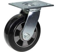 152mm 6" castor black rubber swivel strong 660kg capacity, set of 2