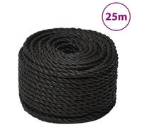 153025 vidaXL Corde de travail Noir 16 mm 25 m polypropylène