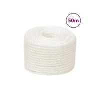 vidaXL Corde de travail Blanc 12 mm 50 m Polypropylène