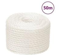 153056 vidaXL Corde de travail Blanc 12 mm 50 m polypropylène Blanc G