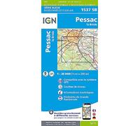 IGN Carte 1537SB Pessac-la-Brède 1:25 000 – Série Bleue
