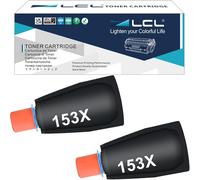 153X Noir Haute capacité Cartouche de Toner Compatible pour HP 153A W1530A 153X W1530X pour HP Laser Tank 1504 1504w 2504 2504dw 2506dw MFP 1604 1604w 2604 2604dw 2604sdw 2606 2606dw (2-Pack)