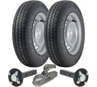 155/80R13 Trailer Kit High Speed WR301 Wheels 40x40 Stub Axles Cast Hitch 900kgs