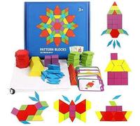 155 Pièces Montessori Puzzle Tangram en Bois Enfant Éducatif Jeu de Géométrique Jigsaw Jouets Apprentissage Cadeau Noël