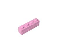 15533 Briques de Base Brique Spéciale 1x4 avec Profil de Briques de Maçonnerie 50 Pièces GDS-632 Compatible avec Lego Briques de Construction Couleur:Rosa acceso 222