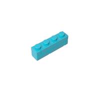 15533 Briques de Base Brique Spéciale 1x4 avec Profil de Briques de Maçonnerie 50 Pièces GDS-632 Compatible avec Lego Briques de Construction Couleur:Azzurro Medio 322