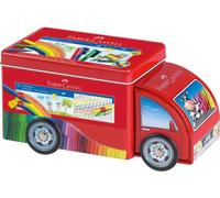 Faber-Castell Set de feutres 155533 Connector Truck – boîte métallique 33 feutres lavables