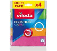 [155717] VILEDA Pack de 4 Microfibre Colors Chiffons Lavettes Multi-Usages 30...
