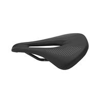155mm Wide Carbon Fiber Leather Saddle, Hollow Road Bike Saddle with Dual Spring and Gel Foam Cushion, Ventilated Center Channel for Mountain and Road Bikes, 3K Carbon Fram (Noire)
