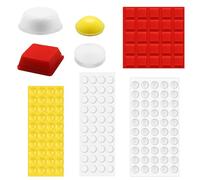 155pcs Autocollant Braille pour Malvoyants, en Silicone Pastilles Adhésives Plusieurs Tailles Formes et Couleurs Aides à la Basse Vision Autocollant Tactile pour Personnes Âgées Aveugles