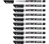 [156/46-10] STABILO Lot de 10 Stylos Feutre Permanent Write-4-all Pointe Fine...