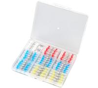 156 pièces connecteur électrique, 4 tailles 26-10 AWG connecteurs thermorétractables à souder avec gaine thermorétractable, fil terminaux étanches pour voiture moto, ratio de rétrécissement 3:1