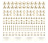 1560 Perles Nacrées Plastique Rondes 4mm 6mm 8mm 10mm Pour Bracelet, Grosses Blanches Pour Fabrication de Bijoux, Colliers, Vêtements, Travaux Manuels