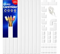 157 inch Wall Mounted Cord Cover Wall Cable Cover Paint Wire Cover Cable Cover Cable Hide Kit for TV on Wall 10x16 inch White